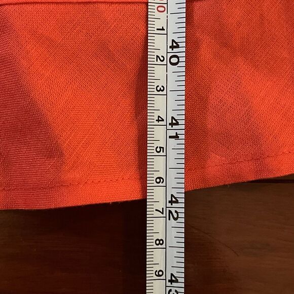 NWOT Positive Attitude Linen Blend Maxi Dress A Line 10P V Neck Red Orange - Picture 7 of 13